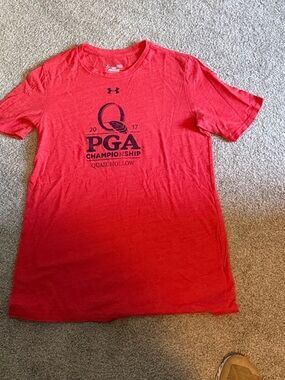 PGA. Under Armour Red PGA Championship Graphic Short Sleeve Tee